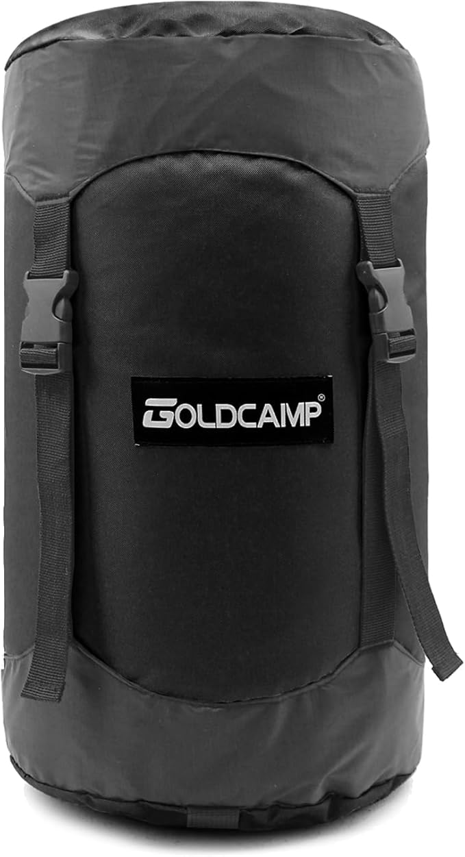 Outdoor Storage Stuff Sacks, Camping Gear Organizer (Black, L)