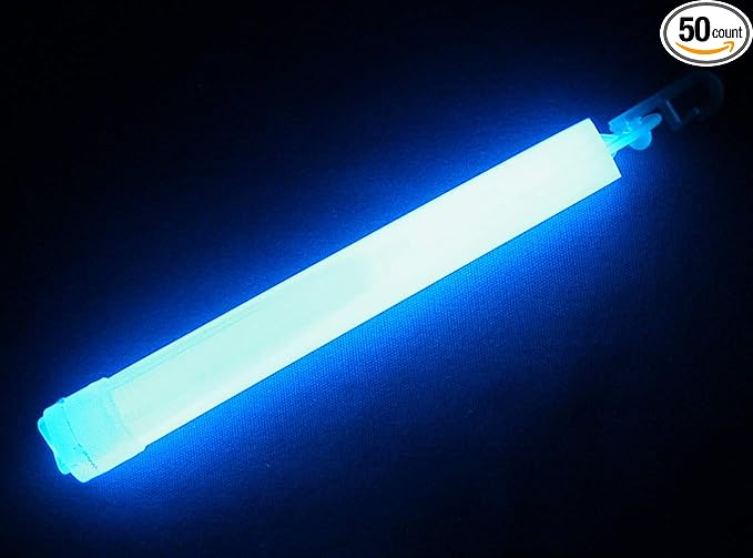 Emergency Glow Sticks - 6 Inch 12 Hour Long Lasting Military Grade Glow Sticks - Bulk Box of 50