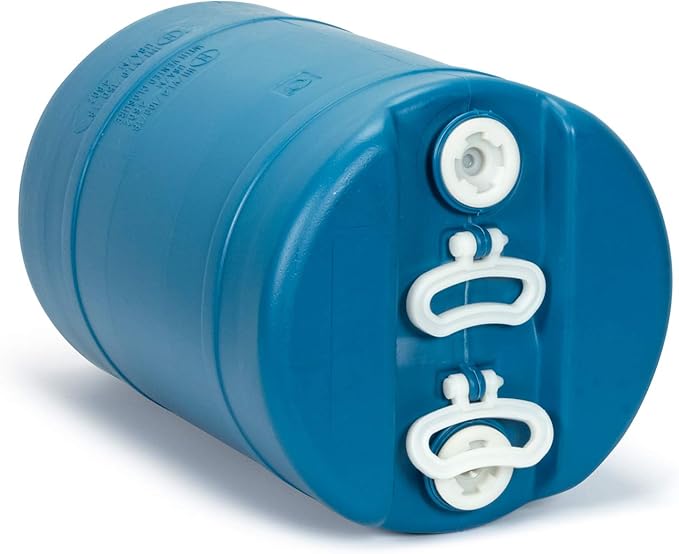 15 Gallon Emergency Water Storage Barrel - Preparedness Supply - Water Tank Drum Container - Portable, Reusable, BPA Free, Food Grade Plastic (1 Tank)
