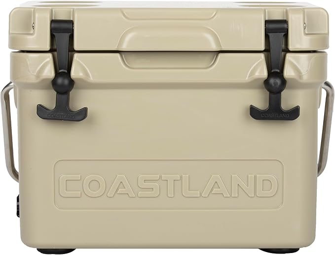 Coastland Bay Series Cooler Premium Everyday Use Insulated Rotomolded Cooler, Small Ice Chest for Tight Spaces, Soccer Games, & Tailgates