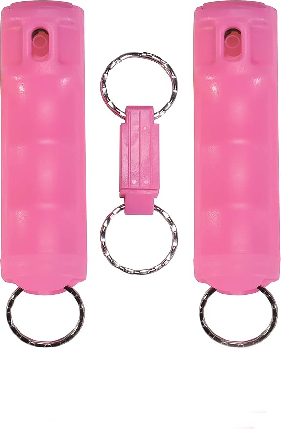 VEXOR Pepper Spray Gel—Police Strength—Flip-Top & Finger Grip—Quick Release Key Ring—20+ Shots—10-12 Ft. Range—5 Colors