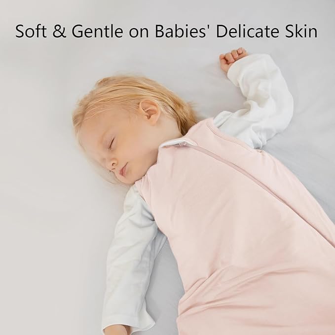 BubblePanda Rayon Made from Bamboo Sleep Sack 12-18 Months 1.0 Tog Soft Toddler Sleeping Sack for Babies 2-Way Zipper Baby Wearable Blanket