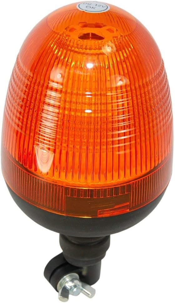 HQRP Flexible Pipe Mount/Low Profile Amber Beacon Emergency Hazard Warning Safety LED Strobe Lights for Golf Cart, Truck, Tractor, Forklift, ATV, UTV, Snow Plow, Excavator, etc.
