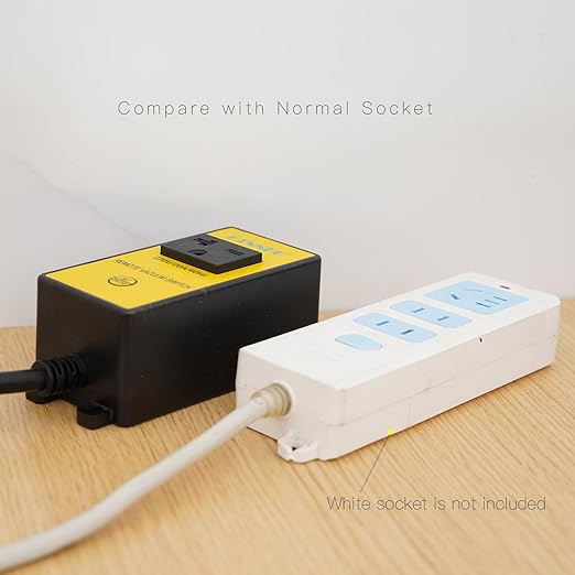 220V Automatic Remote Vacuum Switch, KTNNKG Wireless Outlet for High Power Dust Collector Tools, 5s/10s Delay Off Autoswitch,20A/60Hz/3600W