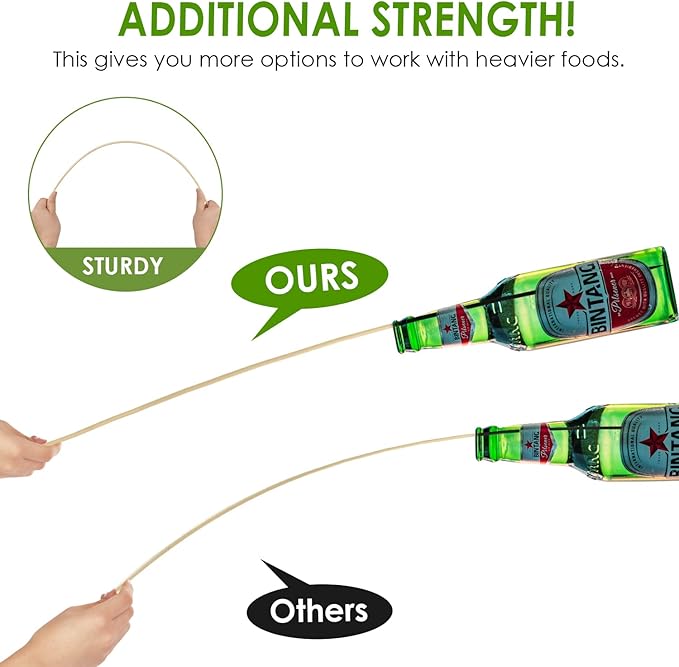 Smores Sticks 36" Long 5 mm Thick, 120 PCS Marshmallow Roasting Smore Sticks Bamboo, Disposable Marshmellow Sticks Camping Heavy Duty SMores Skewers for Outdoor Fire Pits Campfires Hot Dog Sausage