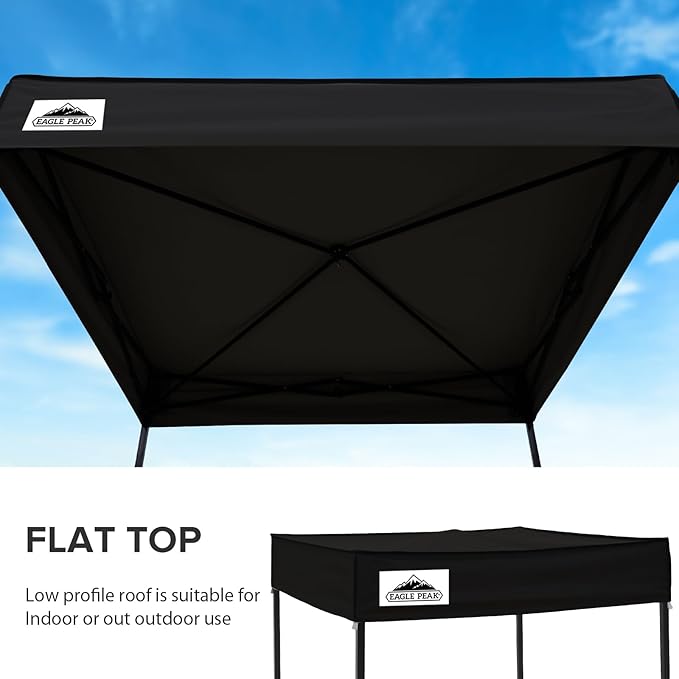EAGLE PEAK Flex Compact 5x5 Pop-up Canopy Changing Room, Portable Privacy Dressing Room for Indoor Fashion Photoshoots, Camping, or Pool, Black