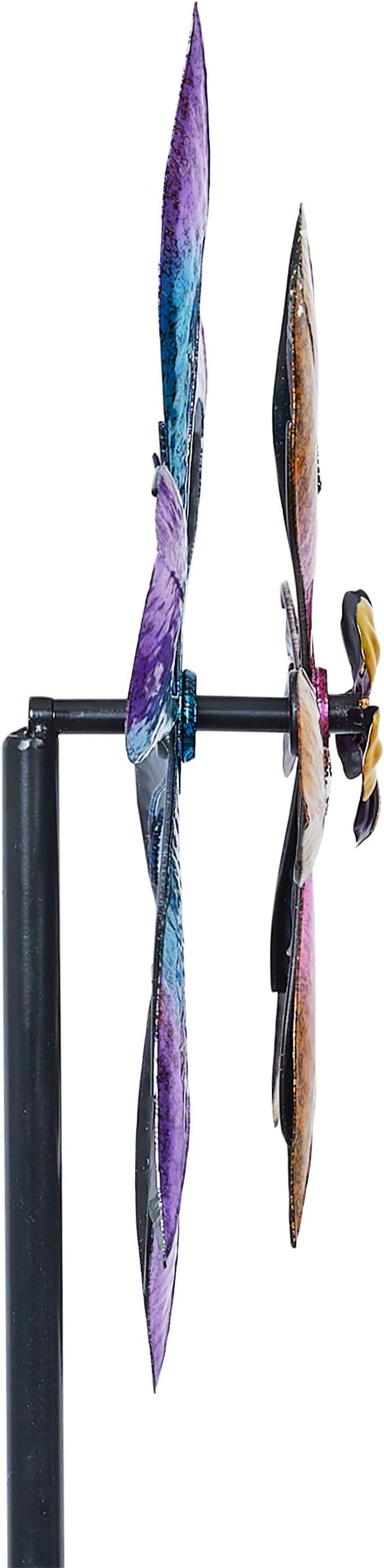 Alpine Corporation SLL2338 Metal Layered Floral Wind Spinner Garden Stake, Colorful Decor for Garden, Patio, & Lawn, 54" H