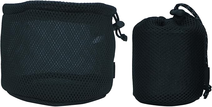 Black Nylon Mesh Bag Travel Stuff Sacks Drawstring Bag Outdoor Pots Storage Bag Camping Tableware Organizers Storage