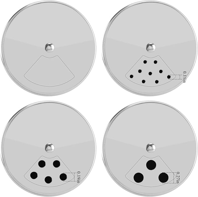 Accmor 9oz Salt and Pepper Shakers with Adjustable Pour Holes, Stainless Steel Dredge Shaker, Seasoning Spice Shakers for Salt Pepper Cinnamon Sugar Flour