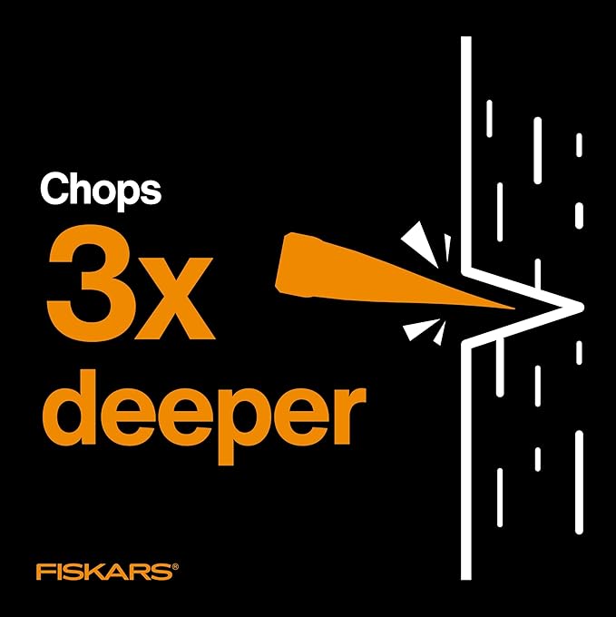 Fiskars X15 Splitting Axe, Tree Branch Cutter and Wood Splitter (23.5-Inch Axe) with Shock-Absorbing Handle