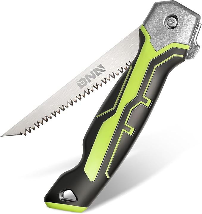 DNA MOTORING Foldable Drywall Saw, Folding Wallboard Saw, Hand Saw Jab Saw Tool for Drywall, Wallboard, Plywood, PVC, w/Lockback,TOOLS-00587