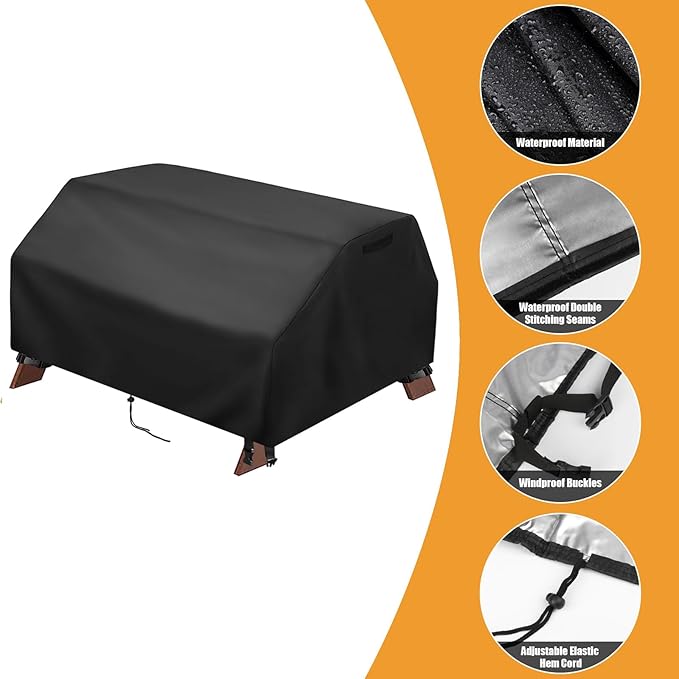 38 Inch Picnic Table Cover, Waterproof Patio Camping Table Cover Fits for Toddler Kids Outdoor Picnic Table Bench Set,Sand and Water Activity Table Covers- 38"L x 38"W x 19.5"H