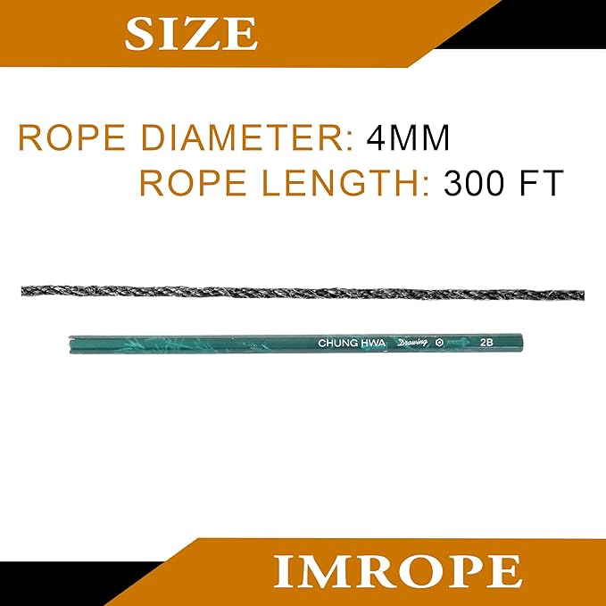 4mm x 300 Feet Black Jute Rope, Twine for Gardening Tomato Climbing Plant Tie Floristry Crafts Gift Wrapping Packing Decor