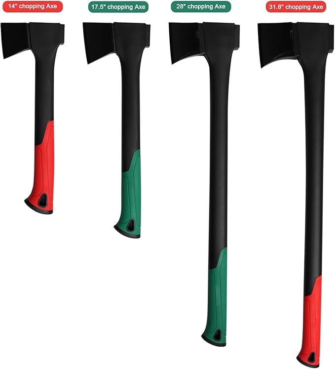 Camping Hatchet 14 Inch,Survival Hatchet Tactical for Wood Chopping and Kindling,Hatchet Axewith V Grind Blade, Lightweight Nylon Fiber Handle,for Outdoor Survival, Gardening, Hiking(XS)