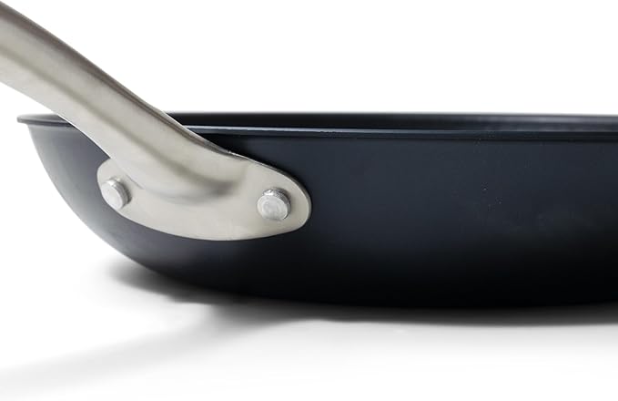 Alva Black Angus 9.5" Carbon Steel Frying Pan, Chef-Grade Hammered Blue Steel Skillet, Naturally Nonstick When Seasoned, PFAS/PFOA Free, Induction, Oven & BBQ Compatible, Lightweight Premium Cookware