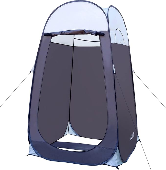 Leader Accessories Pop Up Shower Tent Dressing Changing Room Privacy Portable Camping Shelters 4' x 4' x 78" H Extra-Large Space