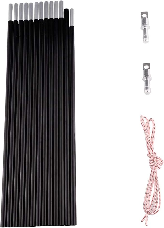 Aluminum Tent Poles Replacement, Fits Both Female and Male Ends, Lightweight Tent Pole Repair Kit, 7001 Aluminum Alloy T6 Heated