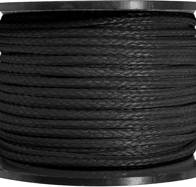 emma kites Hollow UHMWPE Braided Cord 1.3mm, 1.6mm, 2mm Spliceable for Tent Guyline Tarp Hammock Ridgeline Whoopie Sling Bear Bagging for Camping Backpacking