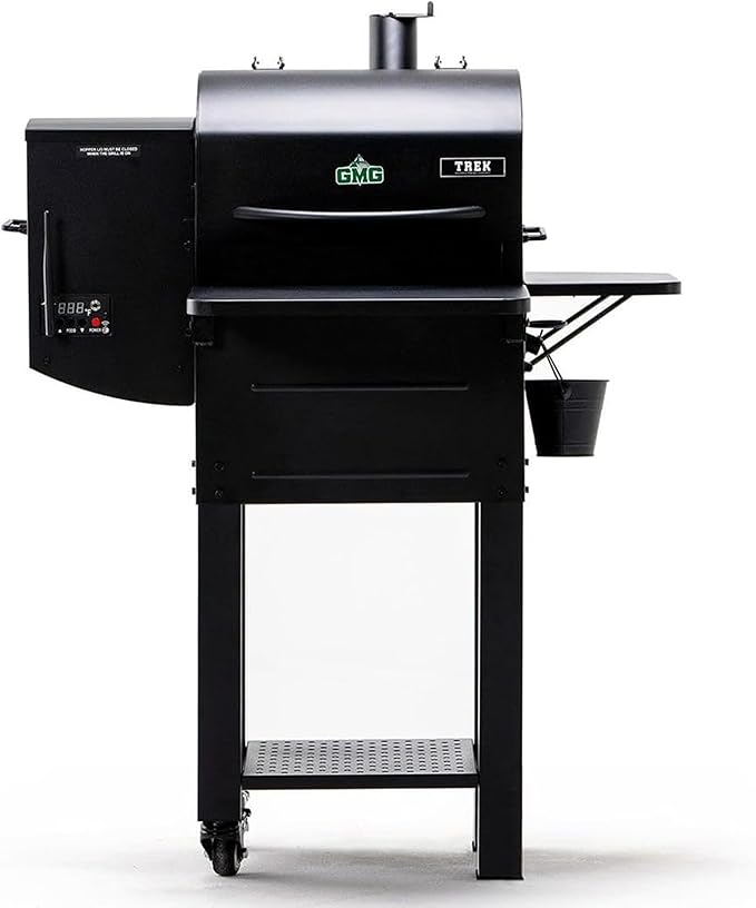 Authentic Green Mountain Grills GMG Rolling Cart for Trek & 2.0 Portable Pellet Grill - Easy Mobility & Storage Solution - Powdercoated Black