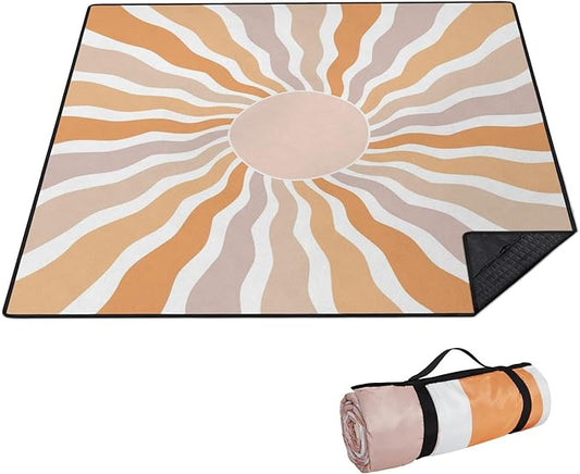 Extra Large Picnic Outdoor Blanket 80''x80'' Waterproof and Sandproof Picnic Foldable Mat for Beach Camping Accessories for Grass Lawn Park