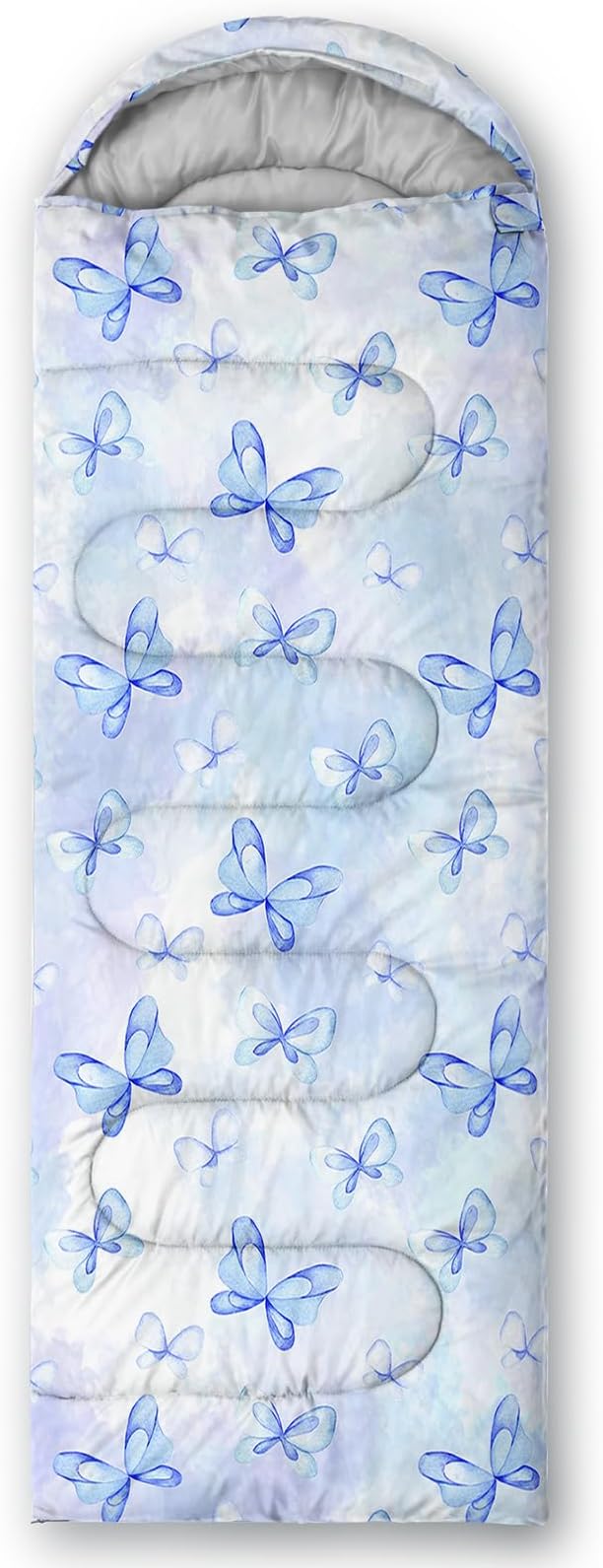 AILONEN Pink Lovely Rabbit Sleeping Bag for Girls Kids Adults,Warm and Cool Weather,Lightweight,Waterproof Backpacking,Cartoon Flowers Printed Bunny Sleeping Bag for Camping