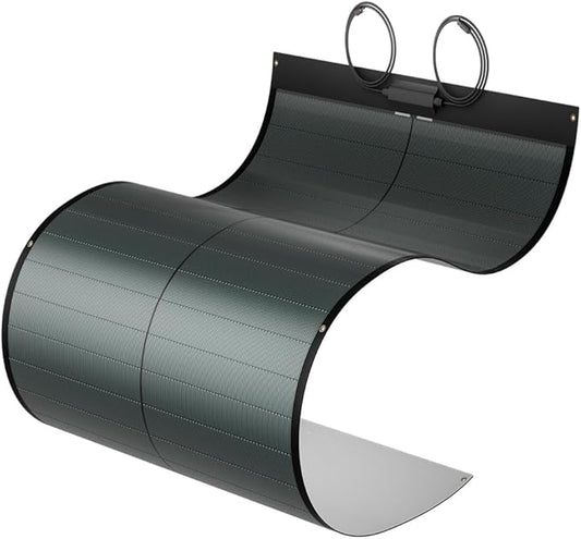 BougeRV Yuma 100W Compact CIGS Thin-Film Flexible Solar Panel, The Most Flexible Solar Panel with Pre-Punched Holes for Easy Installation (Compact Version)*