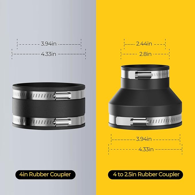 4 Inch Magnetic With Interlock Dust Collection Starter Kit for Dust Collectors, Fast Connect Dust Hose to Machinery Port, Dust Collector/Vacuum Fittings 2 Pack