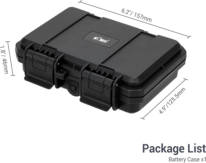 24 Slots CR2 CR123 CR123A Lithium Battery Organizer Case, IP67 Waterproof Hard Case for CR17345/CR16340/CR18350/CR15270(CR2) Explosionproof Batteries Storage Holder for Household Outdoor Camping
