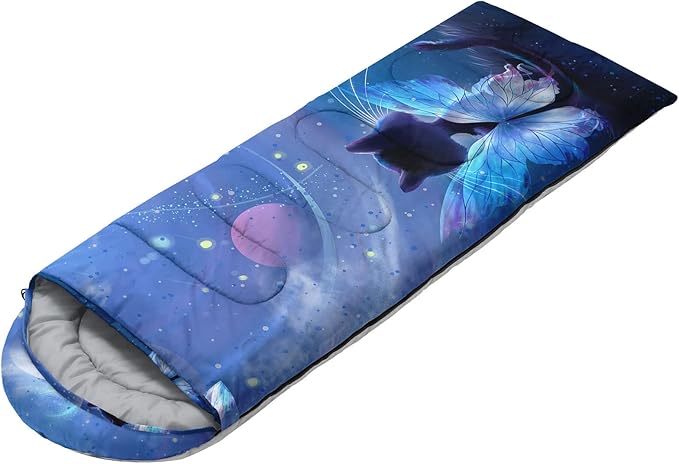 Axolotl Unicorn Sleeping Bag for Kids Boys Girls–Lightweight Warm Cold Weather Sleeping Bags,Waterproof Portable Sleeping Bag with Compression Sack for Camping Backpacking Outdoor Indoor
