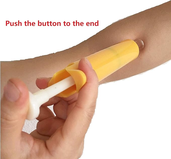 Insect Bug Bee Sting Snake Bite Venom Extractor Suction Kit Tool Pump First Aid Safety Fast Emergency for Hiking Backpacking Camping Yellow Color