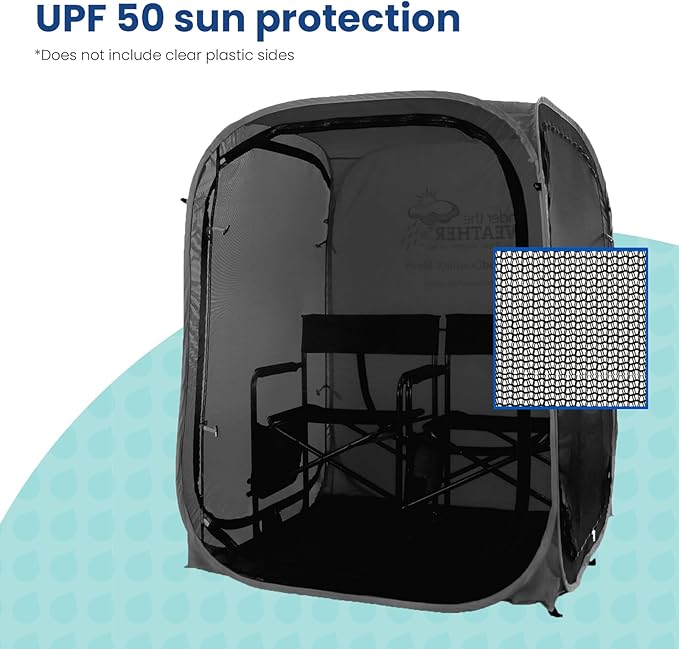 WeatherPod® The Original Shark Tank MyPod??Mesh 1-2 Person Pop-Up Screen Pod - Keeps Out Bugs, Mosquitos, and Harmful UV Rays - UPF 50 for Maximum Protection from The Sun