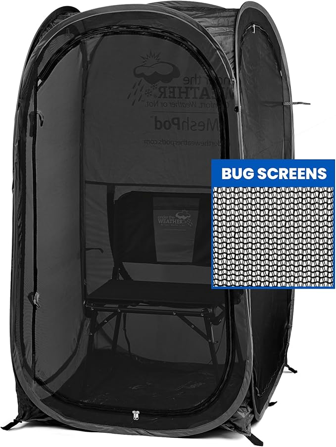 WeatherPod® The Original Shark Tank MyPod??Mesh 1-2 Person Pop-Up Screen Pod - Keeps Out Bugs, Mosquitos, and Harmful UV Rays - UPF 50 for Maximum Protection from The Sun