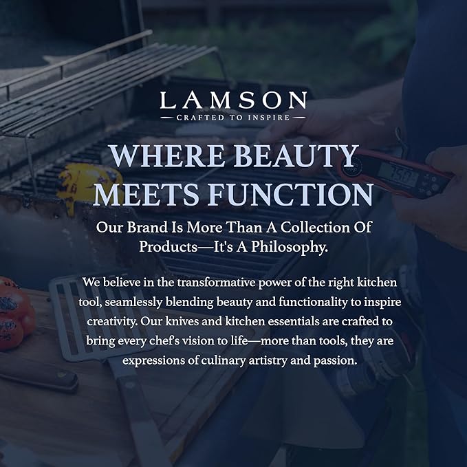 Lamson Premier 20" Walnut 4-Piece Deluxe BBQ Set