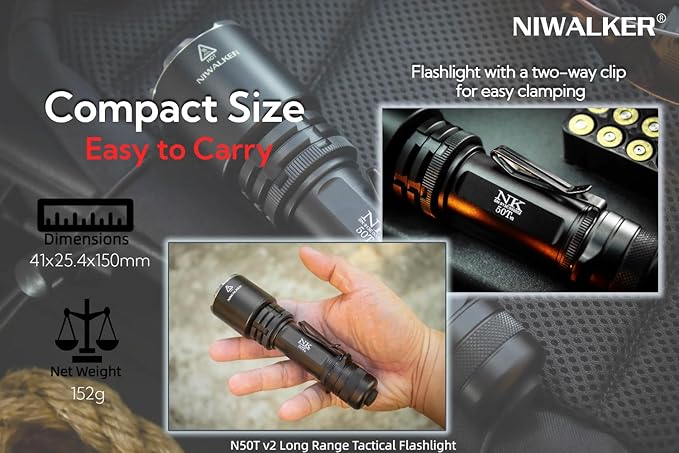 2300 High Lumen Tactical Flashlight, Type C Rechargeable Long Throw Outdoor Flashlights,875 Yards Long Range, IP68 ‎Waterproof Flashlight