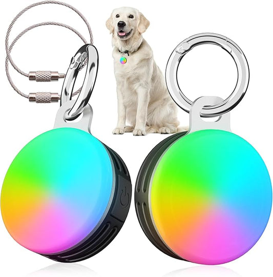 Dog Collar Light, 4 Modes Dog Lights for Night Walking, Rechargeable Dog Light, IP68 Waterproof Dog Walking Light, Clip on Light for Dog Collar to See Dogs at Night(2 Pack)