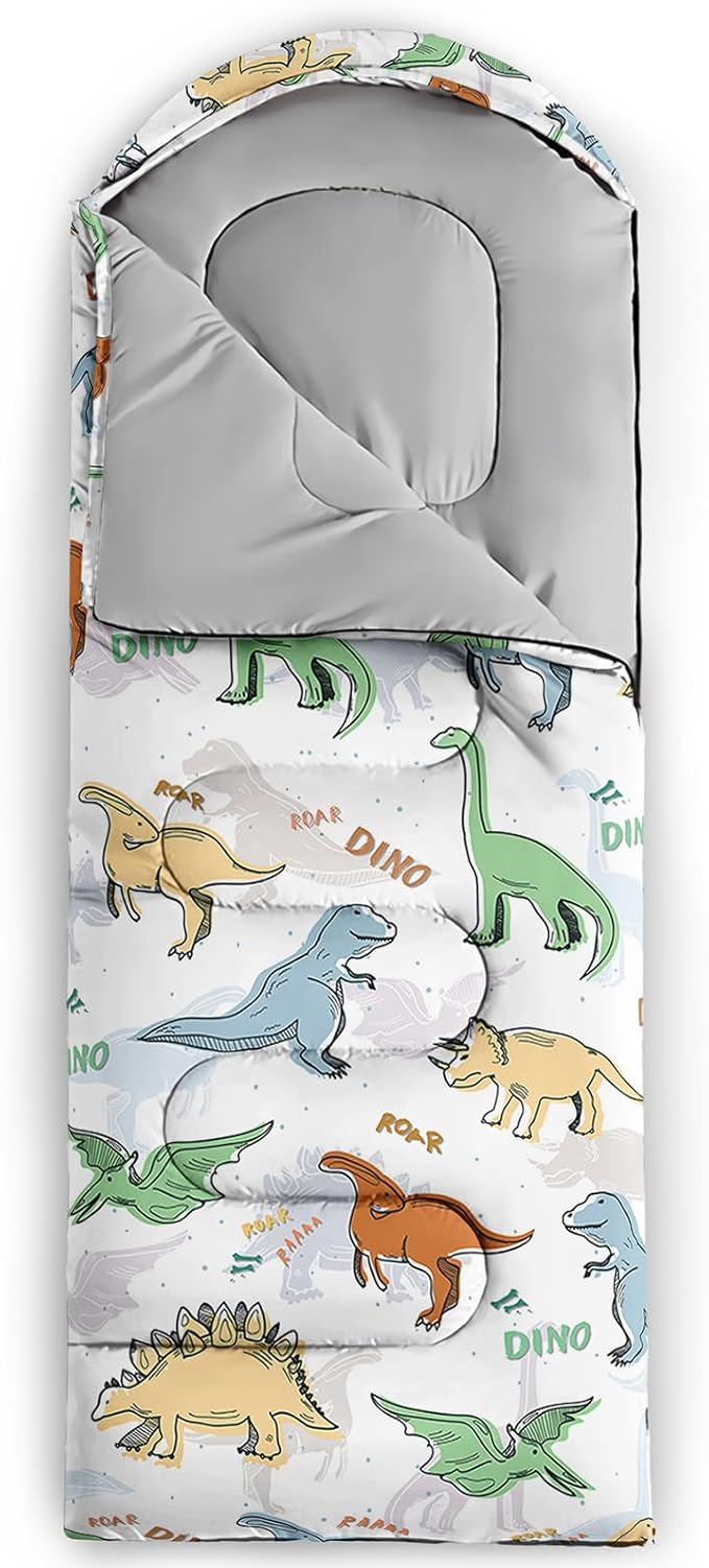 AILONEN Outer Space Astronaut Camping Sleeping Bags,Lightweight & Waterproof,3 Season Warm & Cool Weather,Cartoon Sleeping Bags for Kids,Boys Girls Travelling,Outdoors