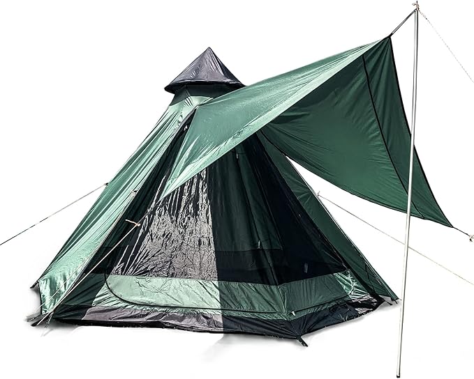 Camping Tent 2-4 Person Screen Tent Double Layer with Floor Waterproof Windproof 4 Season Large Space 12x10x8ft Outdoor Family Event