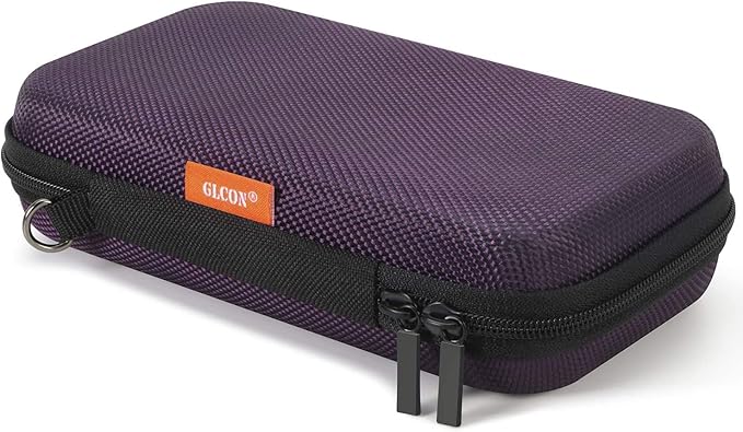 Hard EVA Carrying Case - GLCON Protective Electronic EVA Storage Case for Power Bank, Charger, Earbuds, Cell Phone, Battery - Portable Small Travel Bag with Mesh Inner Pocket + Zipper Enclosure