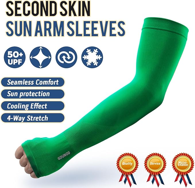 GOUNOD Gardening Sleeves to Cover Arms for Women with Thumb Holes-Sun Protection SPF Cooling Driving UV Blocking