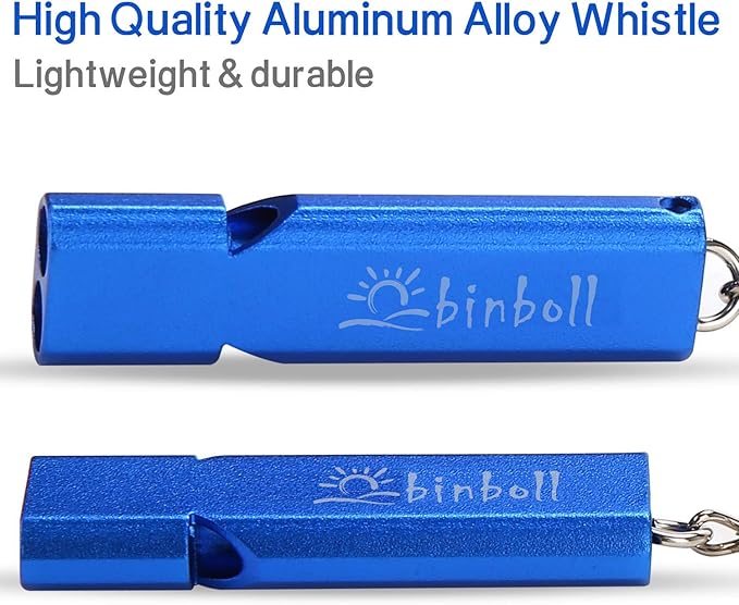 Emergency Whistles Lifeguard Safety Whistle with Lanyard and Keychain for Outdoor Camping Hiking Boating Backpacking Fishing Kayak Kids Rescue Signaling Loud Survival Whistle