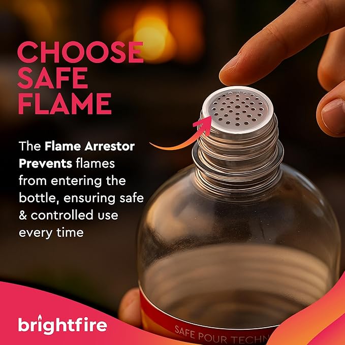 Bio Ethanol Fireplace Fuel 4 x 1L - Clean Burning & Odorless - USA Made Bioethanol Fuel for Tabletop Fire Pit, Fireplaces & Stoves – Indoor & Outdoor Use (4-Pack)