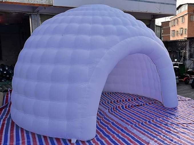 Portable LED Inflatable Igloo Dome Tent Inflatable Marquee Canopy Shelter with Air Blowerfor Exhibition Camping Party Events