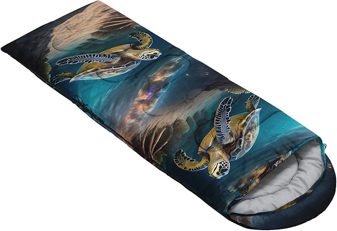 AILONEN Blue Glowing Basketball Sleeping Bag for Kids Boys,Warm and Cool Weather,Lightweight,Waterproof Backpacking,City Theme Ball Sports Sleeping Bag for Camping