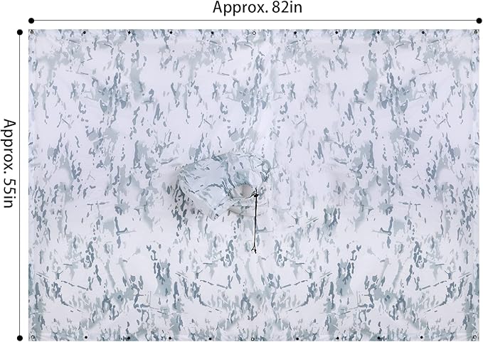 GRVCN Military Rain Poncho, Camouflage Raincoat Outdoor Waterproof Lightweight