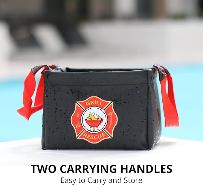 Grill Rescue Collapsible Bucket – Durable, Foldable Water Bucket for Grill Cleaning, Camping, and Outdoor Use (Dunk Tank)