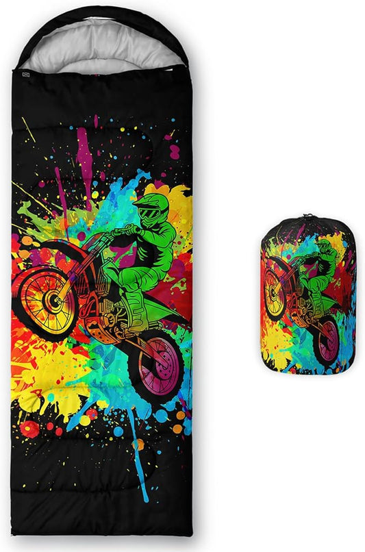 Axolotl Unicorn Sleeping Bag for Kids Boys Girls–Lightweight Warm Cold Weather Sleeping Bags,Waterproof Portable Sleeping Bag with Compression Sack for Camping Backpacking Outdoor Indoor