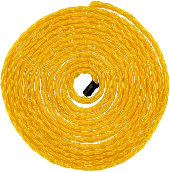 Hollow Braid Polypropylene Rope (5/16 Inch, 500 Feet, Yellow) - Barrier Rope - Trail Marking, Crowd Control, Golf Courses