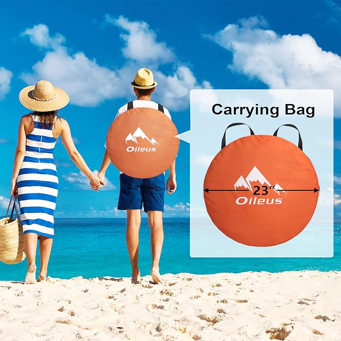 Oileus Pop Up Privacy Tent - Portable Shower Tent, Beach Changing Room, Camp Toilet, Instant Privacy Shelter - Camping, Beach, Hiking, Fishing