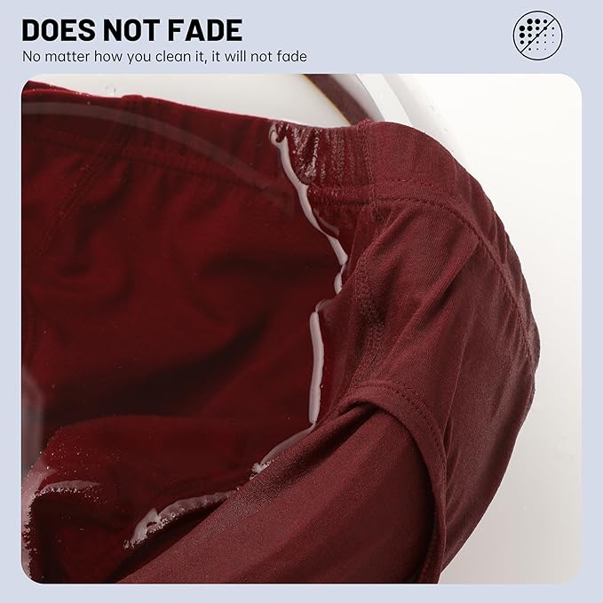 BAMBOO COOL Men's Underwear Briefs Fabric Covered Waistband Underwear Breathable Briefs with 3D Pouch Tagless Panties for Men