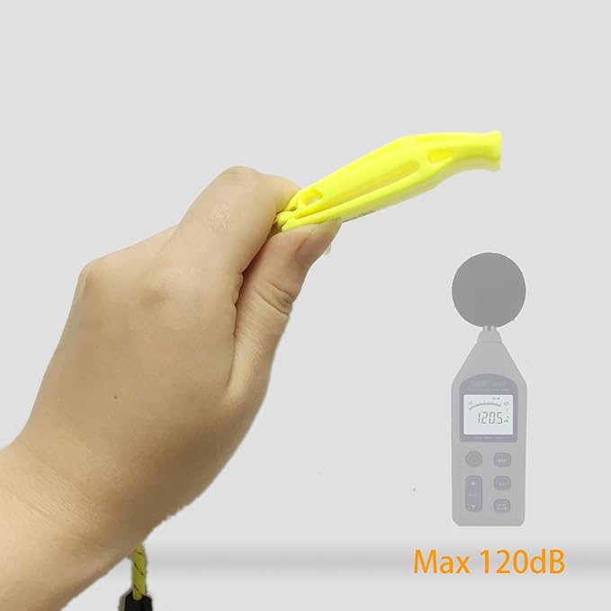 Emergency Safety Whistle with Lanyard, Loud Pea-Less Whistles for Boating Kayaking Life Vest Survival Rescue Signaling.